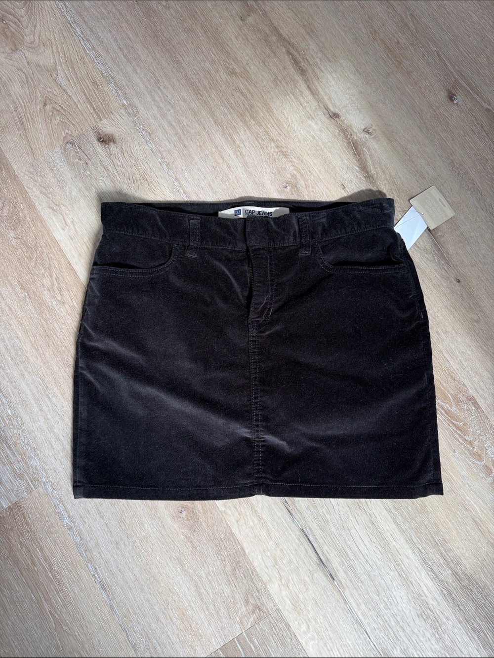 GAP Black Velvet Mini Skirt
